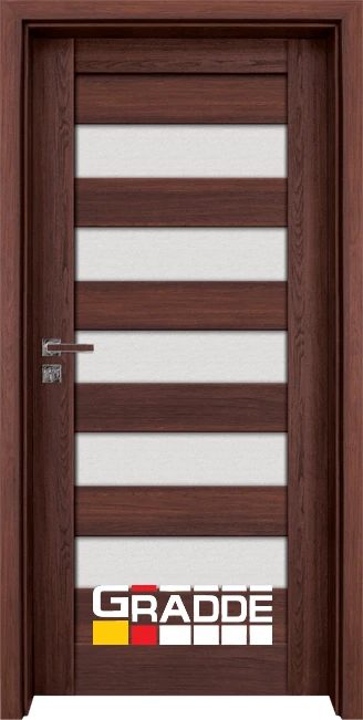 Gradde SerieAaven Glass SchwedischeEsche 1 Интериорна врата Gradde Aaven Glas, цвят Сибирска Лиственица