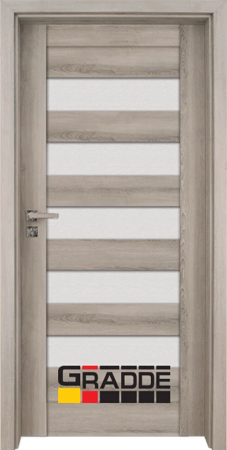 Gradde SerieAaven Glass VeralingaEsche 1 Интериорна врата Gradde Aaven Glas, цвят Сибирска Лиственица