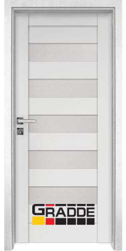 Интериорна врата Gradde, модел Aaven Glas, цвят Бял Мат