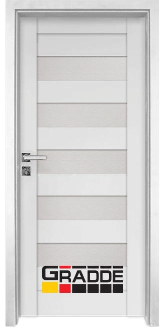 Интериорна врата Gradde, модел Aaven Glas, цвят Бял Мат